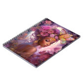 Black Goddess Pink Paars Fantasy Art Notitieboek (Linkerzijde)