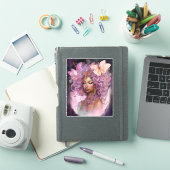 Black Goddess Pink Paars Fantasy Art Sticker (iPad Cover)