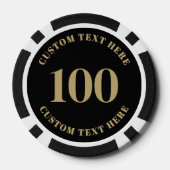 Black Gold 100 Genummerd Poker Chips (Achterkant)