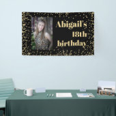 Black Gold 18e verjaardagsfeest Foto Spandoek (Beurs)