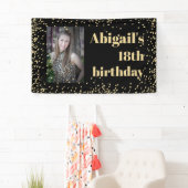 Black Gold 18th Birthday Party Foto Spandoek (Insitu)