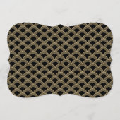 Black & Gold 1920's Gatsby Wedding Favour Sign Kaart (Achterkant)