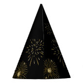 Black Gold 2023 New Year's Eve Party Hat Feesthoedjes (Achterkant)