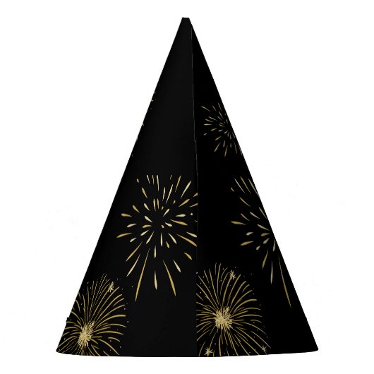 Black Gold 2023 New Year's Eve Party Hat Feesthoedjes (Achterkant)