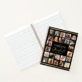 Black Gold 24 Photo Collage Afstuderen Guest Notitieboek (Binnen)