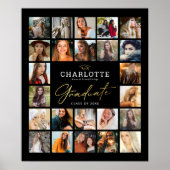 Black Gold 24 Photo Collage Afstuderen Poster (Voorkant)