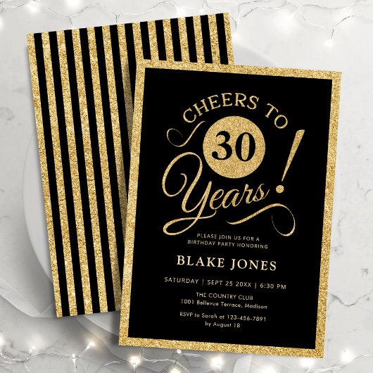 Black Gold 30e Verjaardag Kaart