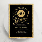 Black Gold 30th Birthday Kaart