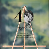 Black Gold 40th Wedding Jubileum Foto Welkom Acryl Bord (Neutraal)