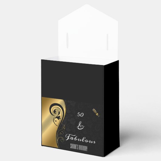 Black Gold 50 en Fabulous Birthday Hangover Kit Bedankdoosjes (Geopend)