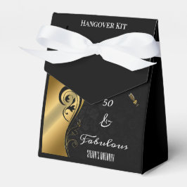Black Gold 50 en Fabulous Birthday Hangover Kit Bedankdoosjes