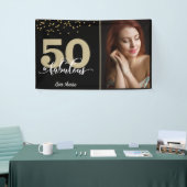 Black Gold 50 en Fabulous Birthday Photo Banner (Beurs)