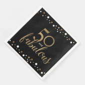 Black Gold 50 en geweldige 50e verjaardag Servet (Hoek)