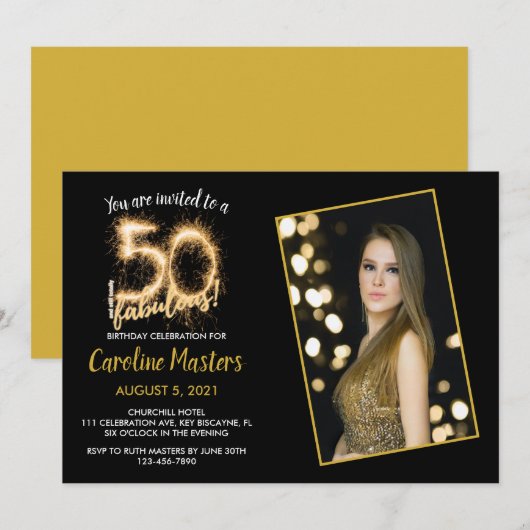 Black Gold 50 en nog steeds Fabulous 50th Birthday (Voorkant / Achterkant)