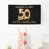 Black Gold 50 en nog steeds Fabulous 50th Birthday Spandoek (Insitu)