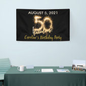 Black Gold 50 en nog steeds Fabulous 50th Birthday Spandoek (Beurs)