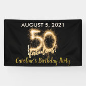 Black Gold 50 en nog steeds Fabulous 50th Birthday Spandoek (Horizontaal)