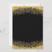 Black Gold 50e Golden Wedding Jubileum Party Kaart (Achterkant)