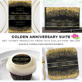 Black Gold 50e Golden Wedding Jubileum Party Kaart