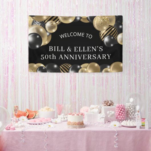 Black Gold 50e Jubileum Welkom Spandoek (Feest)