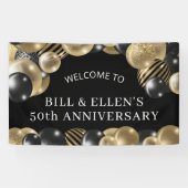 Black Gold 50e verjaardag Welkom Spandoek (Horizontaal)