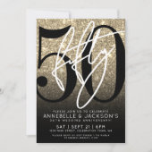 Black Gold 50ste ververjaardagsfeest Kaart (Voorkant)