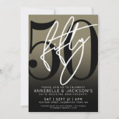 Black Gold 50th Anniversary Party Kaart (Voorkant)