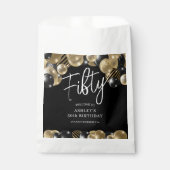 Black Gold 50th Birthday Bedankzakje (Voorkant)