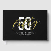 Black Gold 50th Birthday Gastenboek (Voorkant)
