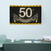 Black Gold 50th Birthday Party Spandoek (Beurs)