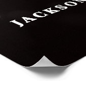 Black Gold 50th Birthday Party Welcome Sign Poster (Hoek)