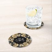 Black Gold 50th Birthday Ronde Kartonnen Onderzetter (Insitu)