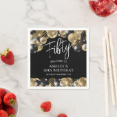 Black Gold 50th Birthday Servet (Insitu)