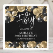 Black Gold 50th Birthday Servet