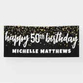 Black Gold 50th Birthday Spandoek (Horizontaal)