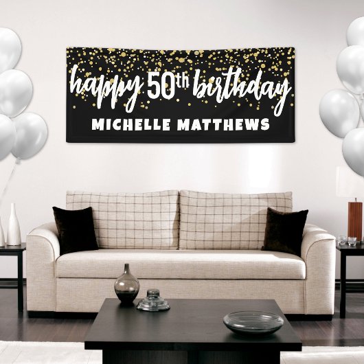 Black Gold 50th Birthday Spandoek