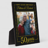 Black Gold 50th Golden Anniversary 3 Photo Collage Fotoplaat (Zijkant)