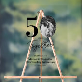 Black Gold 50th Wedding Jubileum Foto Welkom Acryl Bord (Neutraal)