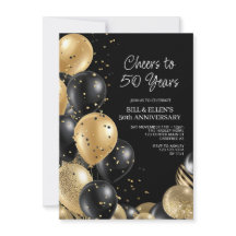 Black Gold 50th Wedding Jubileum