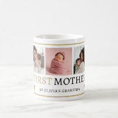 Black & Gold 5 Photo Collage Grandma Moederdag Koffiemok (Center)