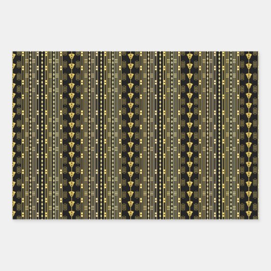 Black Gold 60 en Sassy Birthday Elegant Inpakpapier Vel (Voorkant 2)