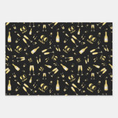 Black Gold 60 en Sassy Birthday Elegant Inpakpapier Vel (Voorkant)