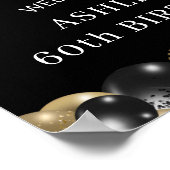 Black Gold 60ste verjaardag Welkom Poster (Hoek)