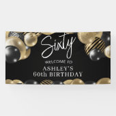 Black Gold 60ste verjaardag welkom Spandoek (Horizontaal)