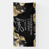 Black Gold 60ste verjaardag welkom Spandoek (Verticaal)