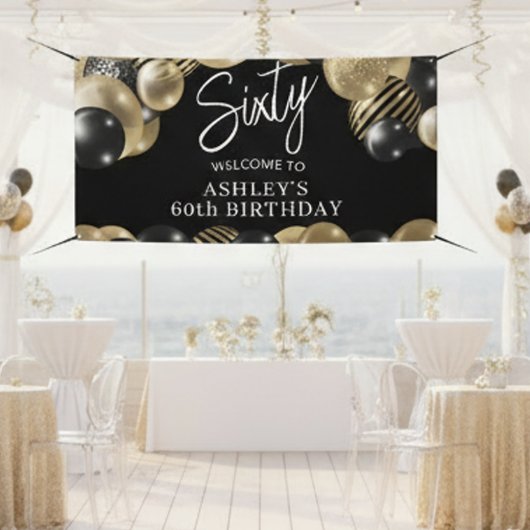 Black Gold 60ste verjaardag welkom Spandoek