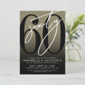 Black Gold 60ste Verjaardagsfeest Kaart (Staand voorkant)