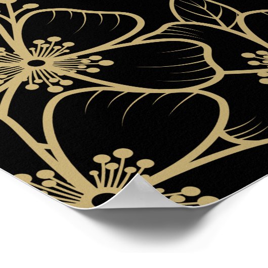 Black Gold 60th Birthday Party Welcome Poster (Hoek)