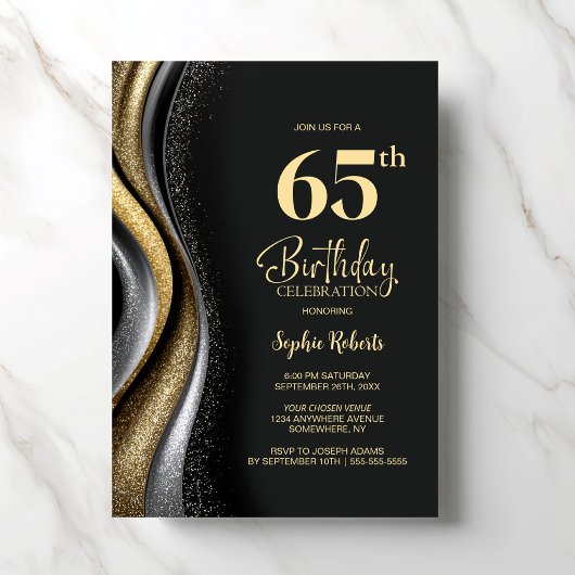 Black Gold 65ste verparty Kaart