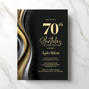 Black Gold 70ste verjaardagsfeest Kaart